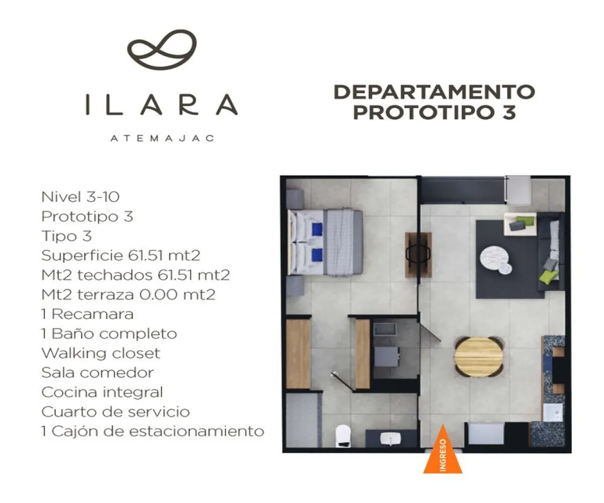 Departamento En Venta,Atemajac del Valle,Calle Morelos 211 303, Zapopan, Jalisco 45190, 1 Cuarto,1 Baño,Calle Morelos,1,pNatDPR