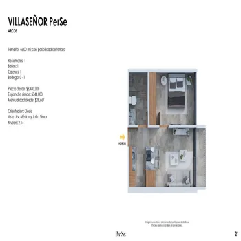 Departamento En Venta,Arcos Vallarta,Calle Pablo Villaseñor 131, Guadalajara, Jalisco 44130, 1 Cuarto,1 Baño,Calle Pablo Villaseñor,1,pQWofiQ