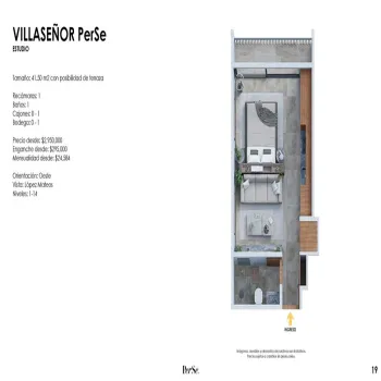 Departamento En Venta,Arcos Vallarta,Calle Pablo Villaseñor 131, Guadalajara, Jalisco 44130, 1 Cuarto,1 Baño,Calle Pablo Villaseñor,1,pv0qPG7