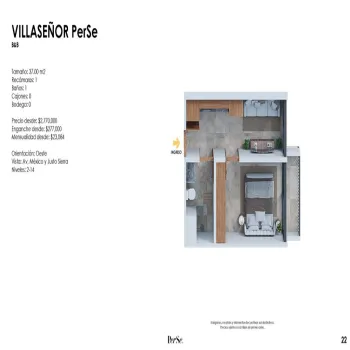 Departamento En Venta,Arcos Vallarta,Calle Pablo Villaseñor 131, Guadalajara, Jalisco 44130, 1 Cuarto,1 Baño,Calle Pablo Villaseñor,1,pUQlUw5