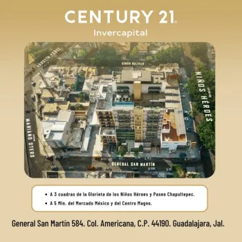 Departamento En Venta,Moderna,Calle General San Martín 584, Guadalajara, Jalisco 44190, 1 Cuarto,1 Baño,Calle General San Martín,1,pwAjLzH