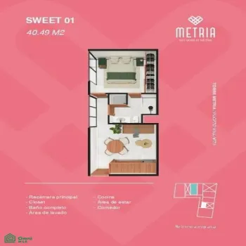 En Venta,Versalles,METRI Unit B1, Puerto Vallarta, Jalisco 48310, 1 Cuarto,1 Baño,METRI,MX25954440