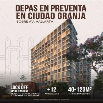 Departamento En Venta,Granja,Avenida Ignacio L Vallarta 6387, Zapopan, Jalisco 45010, 1 Cuarto,2 Baños,Avenida Ignacio L Vallarta,1,pGpdB4R