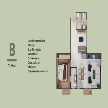 Departamento En Venta,Providencia Sección,Calle Colomos 2813, Guadalajara, Jalisco 44639, 1 Cuarto,2 Baños,Calle Colomos,1,pNMuL76