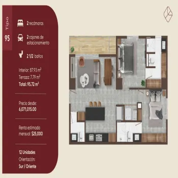 Departamento En Venta,Jardines del Valle,Avenida Valle de Atemajac 2445-05, Zapopan, Jalisco 45136, 2 Habitaciones,2 Baños,Avenida Valle de Atemajac,1,pEhRxMs
